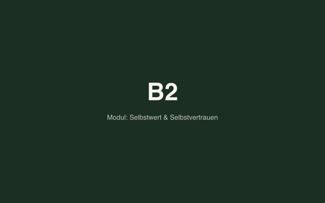Selbstvertrauen, Selbstwert & Selbstbewusstsein